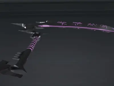 Sickle scythe Low-poly 3D model