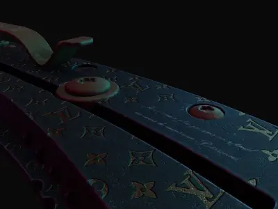 Knife Kershaw Low-poly 3D model