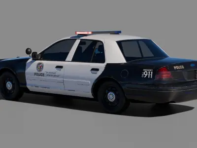 Police car 3D model by gakuyajima