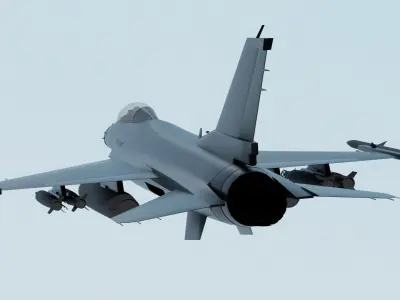 3D Fighter Aircraft and Fighter Pilot 3D model
