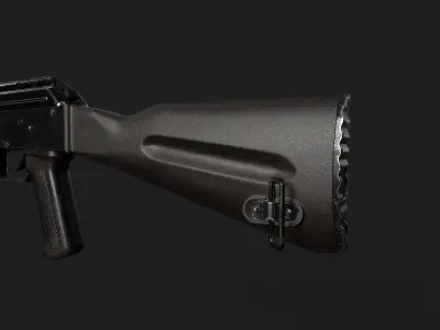 AK-74 low poly 3d model Low-poly 3D model