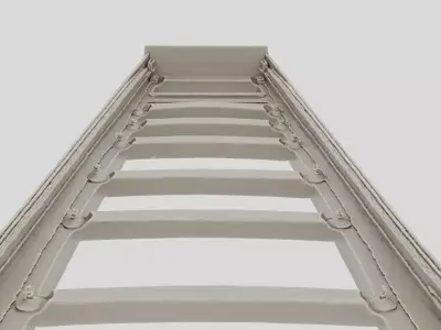 Industrial Factory Conveyor Belt Support Frame for 3D print 3D model