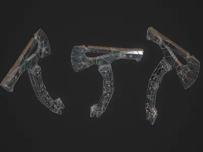 Modern Axe 01 Low-poly 3D model
