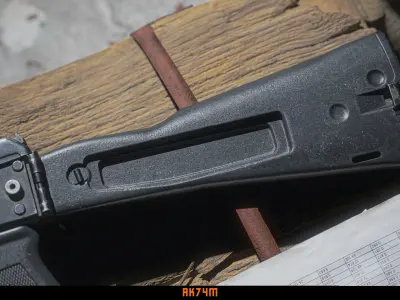 AK74M ak - rifle Low-poly 3D model