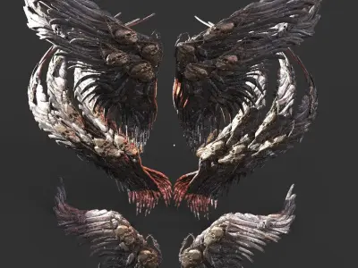Dark Death Scythe Wings Collection 1  3D model