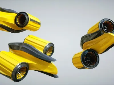 Underwater Drone Concept Low-poly 3D model