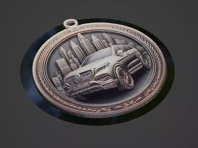 Car Pendant Medallion 3D print model 67