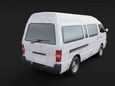 Toyota Hiace Van Low-poly 3D model purchase