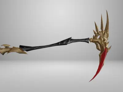 Futuristic Scythe Low-poly 3D model shop