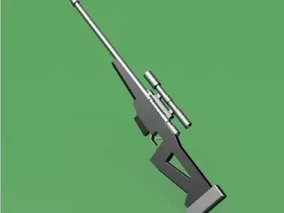 R750 sniper rifle Free low-poly 3D model