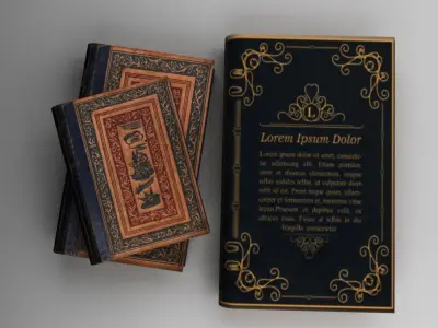 old book Low-poly 3D model