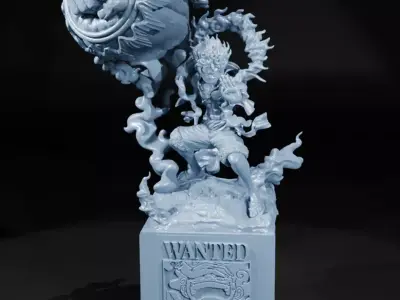 Luffy nika  - gear 5 - One piece - split part - 3D print model 3D print model