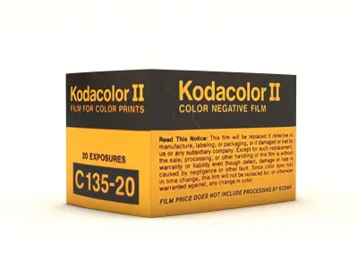 1977 Kodacolor II C 135-20 Color Negative Film Box 3D model