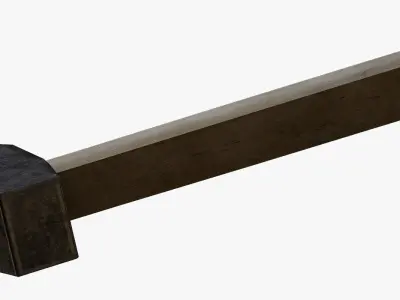 Hammer Low-poly 3D model 30