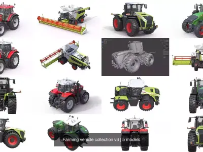 Farming vehicle collection v6 3D Model Pack