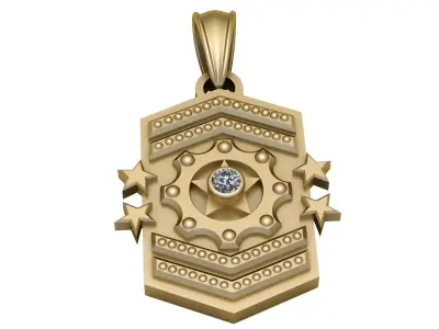 18K Gold Diamond 3D print model