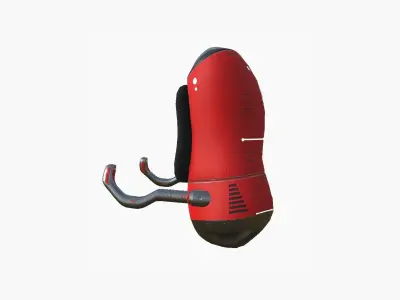 Jetpack J04 Red Black - SciFi Character Design Low-poly 3D model