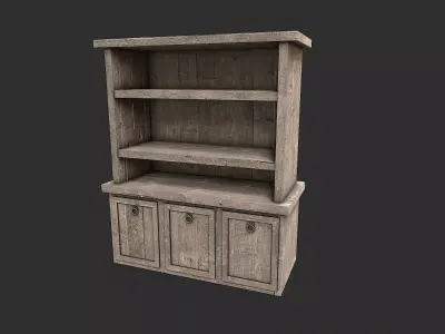 Medieval Environment Props 6 Kitchen Furniture Pack 1 Low-poly 3D model