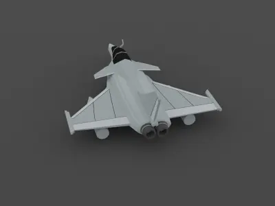 POLYGRUNT - Low Poly Rafale Jet Free low-poly 3D model