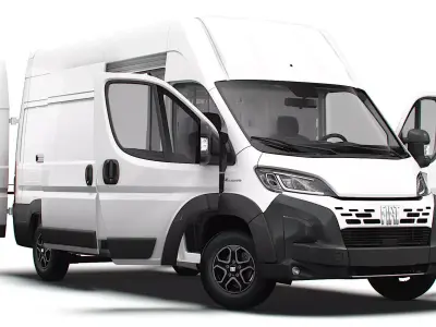 Fiat e Ducato Van L3H3 HQ Interior 2025 3D model