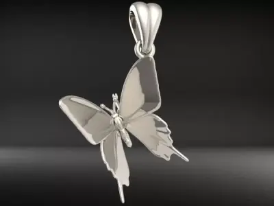 Butterfly Pendant Charm Bracelet Jewelry 3D print model
