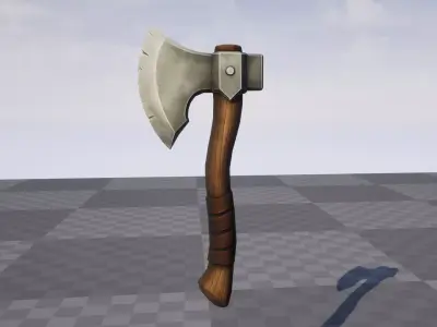 Metal Axe - Game Ready Weapon Low-poly 3D model