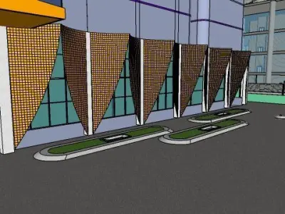 SHOPPING MALL commercial buildings-3D Model 3D model