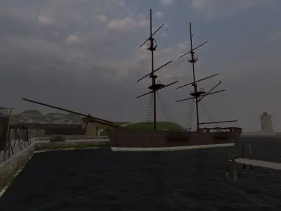 Galeon Ship-Galeon pirate ship-battle ship 3D model