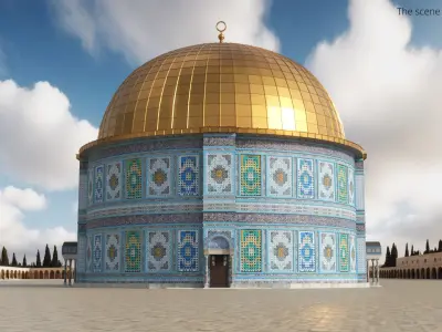  Religious Dome Building with Mosaic Walls 