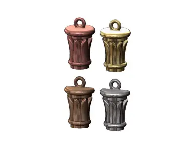 Egyptian Papyrus Leaves Capital Pendants 3D print model