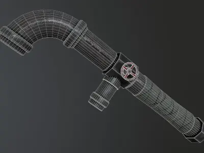 Leadpipe Low-poly 3D model