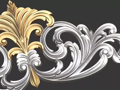 Antique bed molding Classic 3D for CNC 3D print model