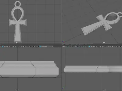 Ankh Cross Necklace 3D print model