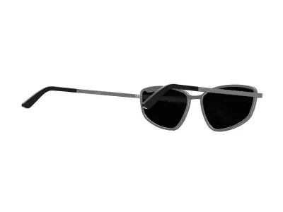 Metal Grey Sunglasses 3D model