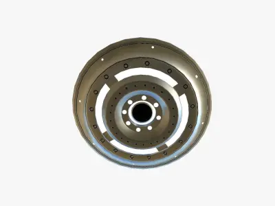 Alien Spaceship UFO B02 Aluminum - Sci Fi Spacecraft Design Low-poly 3D model