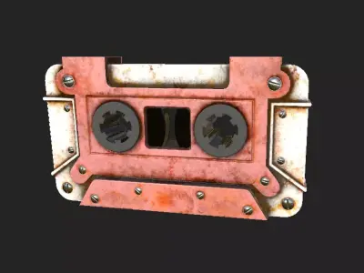 Tape PBR 4K GameReady cassette Low-poly 3D model