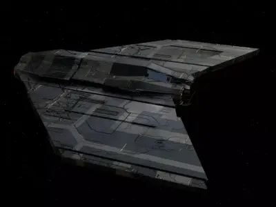 Spaceship - Pirate Fighter Low-poly 3D model