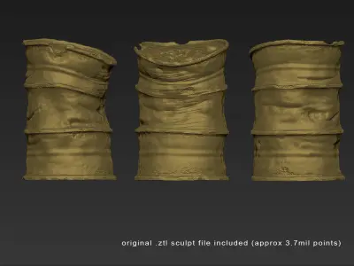 Damaged Barrel 3D model