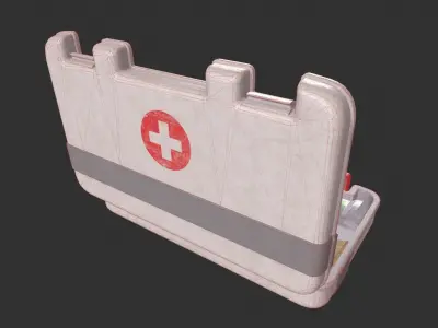 Medical First Aid Kit Low-poly 3D model