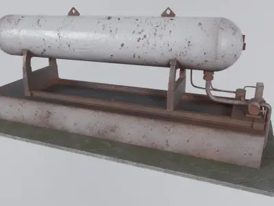 Gas Tank Low-poly 3D model order