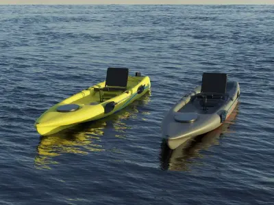 Kayak 3D model 3D Model Pack