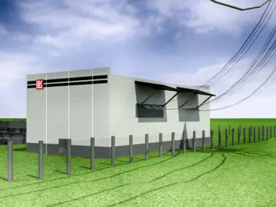 Electricity Transmission Line Low-poly 3D model