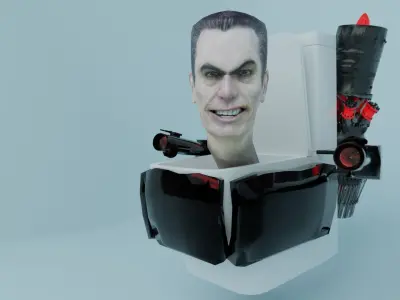 skibidi toilet Upgraded toilet boss 3D model