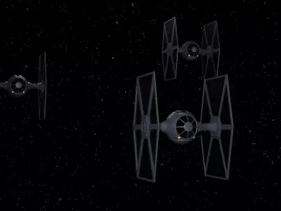 TIE Fighters Free low-poly 3D model