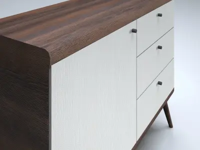Modern Cabinet Low-poly 3D model buy