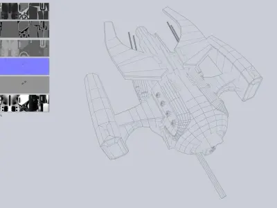 Unmanned Scifi Drone Low-poly 3D model by Anima-Z