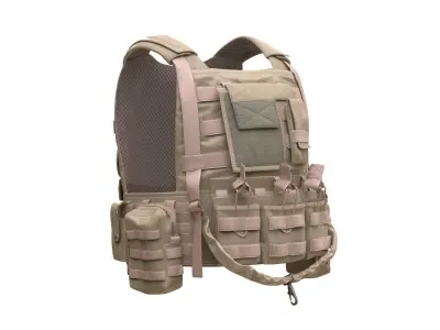 Military Vest 105 - All MH Bodies - UE5 Skeletons - Rigged Low-poly 3D model