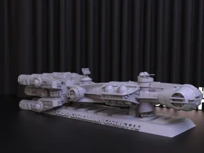 CR90 Space Ship 3D Print STL File for 3D Printing - Digital File 3D print model