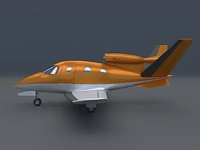 Generic Microjet aircraft Low-poly 3D model