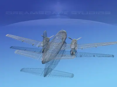 Martin 404 Florida Airlines 3D model